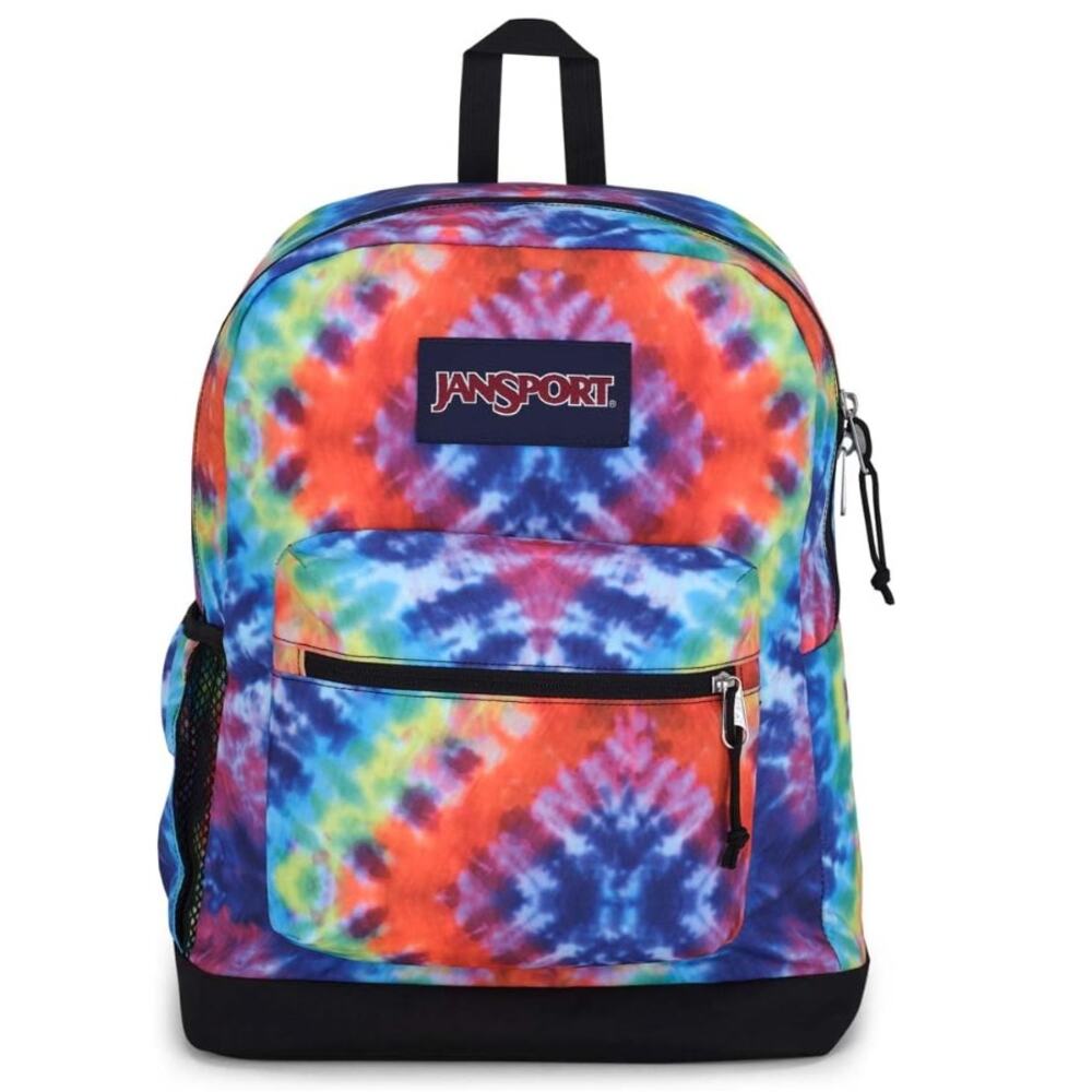 JanSport Cross Town Plus Backpack Red/Multi Hippie, NWT